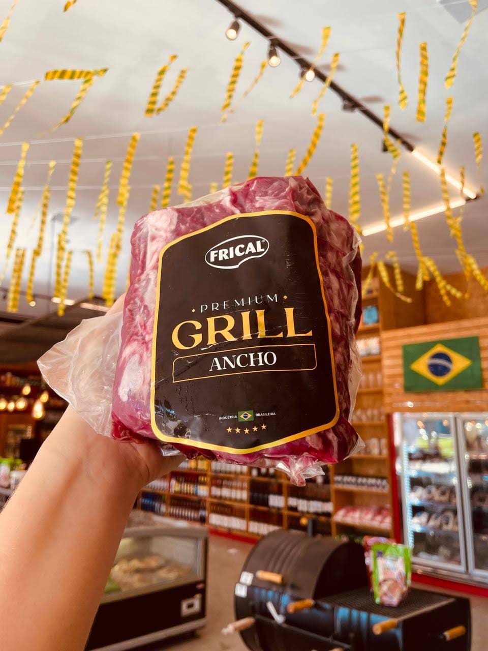 Peça de carne embalada em registro aprovado pelo Clube do Churrasco.