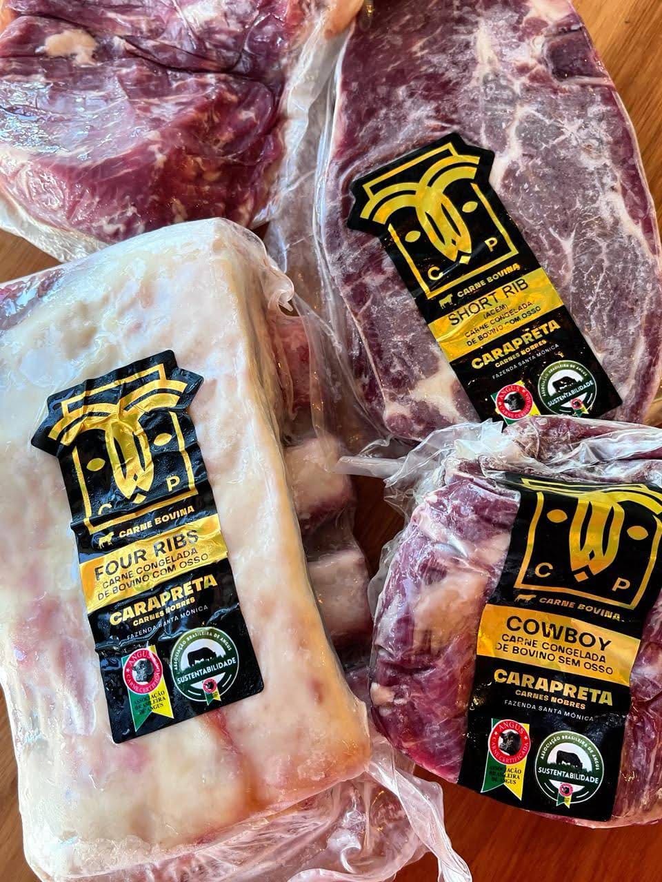Cortes embalados em registro aprovado pelo Clube do Churrasco.